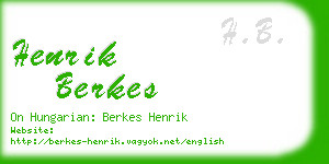 henrik berkes business card